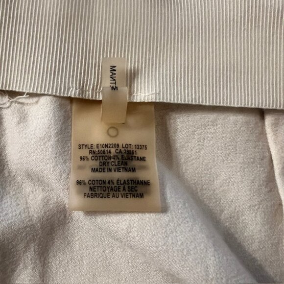 Elie Tahari Beige Slim Stretch Trousers Pants Size M Tailored Work Pant - Picture 6 of 6